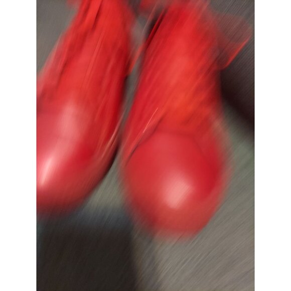 Converse All Star Chuck Taylor Vegan Leather Low Top Red Sneakers Size M12 W14 - Picture 3 of 14